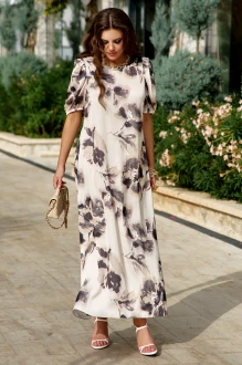 Платье Vittoria Queen 28603 экрю, принт