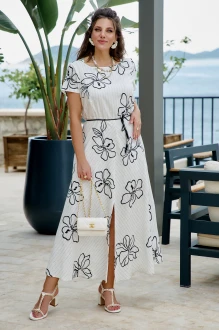 Платье Vittoria Queen 29063 молочный, черный