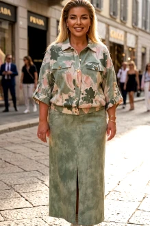 Юбка Vittoria Queen 28113 ю /1 зеленый меланж