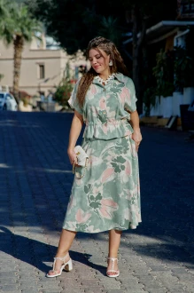 Юбочный костюм Vittoria Queen 28813 двойка зеленый меланж