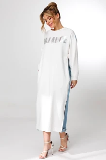 Платье FauFilure С1728 молочно-голубое