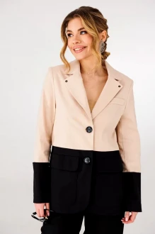 Жакет (пиджак) FauFilure С1568 бежево-черный