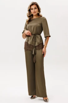 Брючный костюм FauFilure С1592 двойка хаки