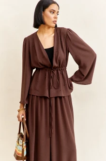 Блузка FLAIM 2101 коричневая