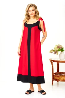 Сарафан Ava Fashion М-185 красный, черный