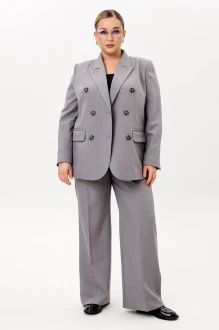 Брючный костюм Ava Fashion М-170 двойка серый