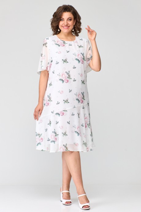 Платье Элль-Стиль 2219 /1 белый размер 52-58 #1