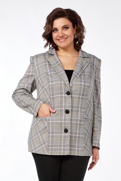 Жакет (пиджак) Элль-Стиль 2016/6 ж черно-белый размер 58-66 #1