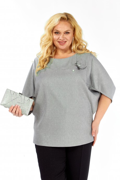 Блузка Элль-Стиль 2436 а серый размер 56-62 #1