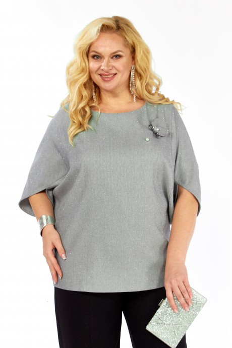 Блузка Элль-Стиль 2436 а серый размер 56-62 #3
