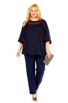 Брючный костюм Элль-Стиль 2420 темно-синий