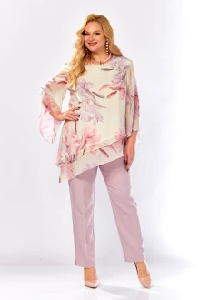 Брючный костюм Элль-Стиль 2459 пудрово-бежевый
