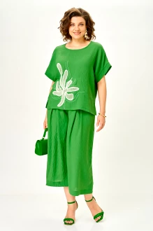 Брючный костюм Michel Chic 1451 двойка весенняя зелень