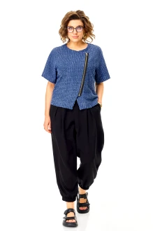 Брючный костюм Michel Chic 1457 двойка черный, джинс