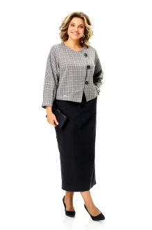 Юбочный костюм Michel Chic 1422/2 двойка грозовой графит