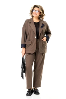Брючный костюм Michel Chic 1437 двойка /2 бронзовый твид