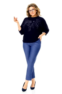 Брючный костюм Michel Chic 1475 двойка деним, синий