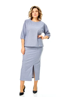 Юбочный костюм Michel Chic 1399 /1 голубой твид