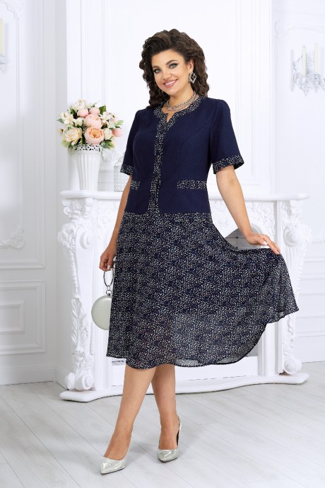 Костюм/комплект NINELE (Нинель Шик ) 5992 двойка синий, камни размер 50-64 #2