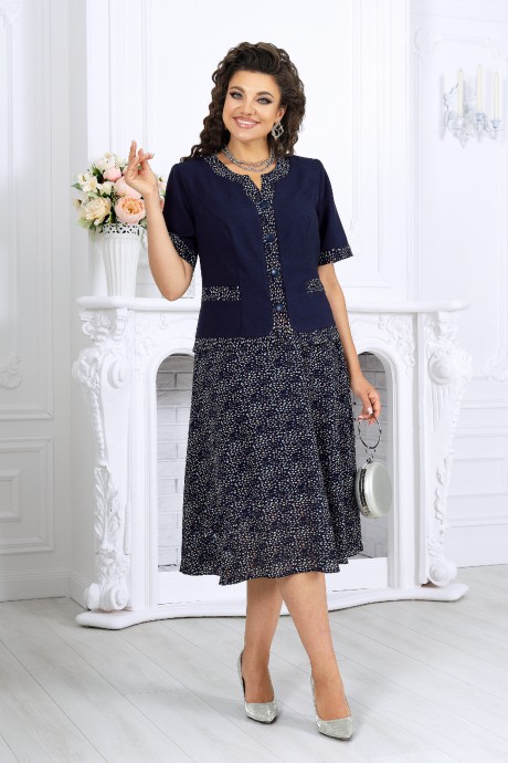 Костюм/комплект NINELE (Нинель Шик ) 5992 двойка синий, камни размер 50-64 #4