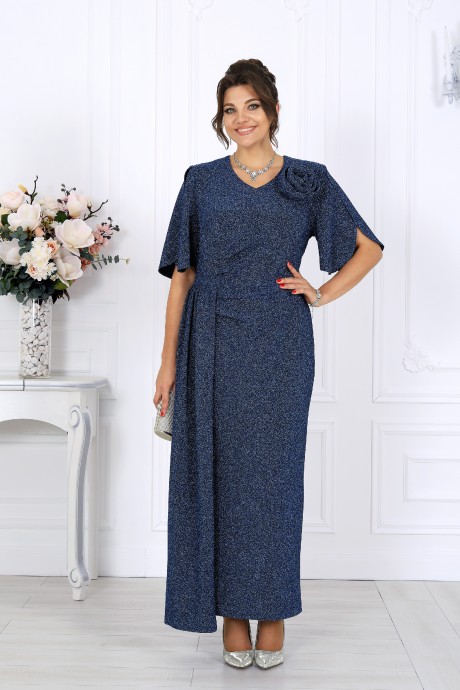 Вечернее платье NINELE 7509 синий размер 46-58 #2