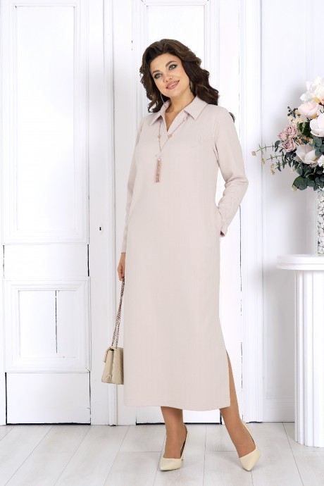 Платье NINELE 6009 песочный размер 48-56 #4