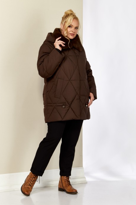 Куртка Shetti 2207 шоколад размер 48-58 #6