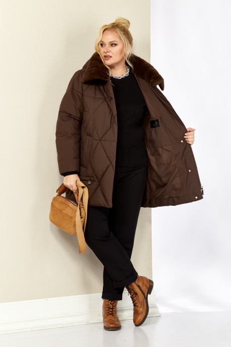 Куртка Shetti 2207 шоколад размер 48-58 #7