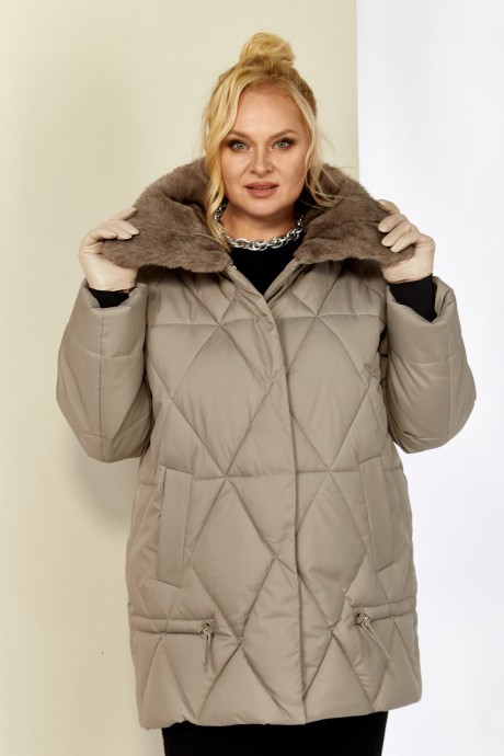 Куртка Shetti 2207 бежево-серый размер 48-58 #2
