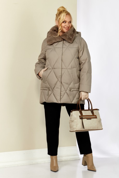 Куртка Shetti 2207 бежево-серый размер 48-58 #4