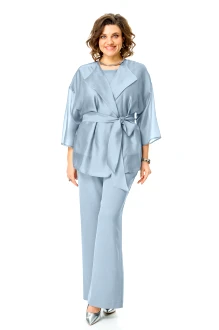 Брючный костюм Vi Oro 1262 тройка голубой