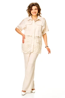 Брючный костюм Vi Oro 1271 двойка молочный