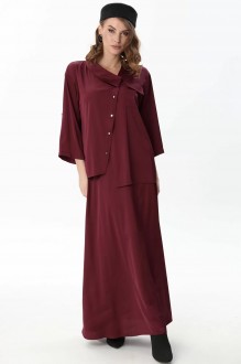 Юбочный костюм NikVa н928 -11 винный