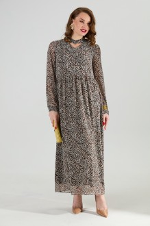 Платье NikVa н801 -8 коричневый мультиколор