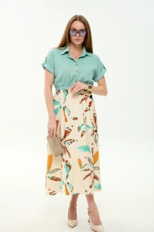Платье NikVa н1050 -1 мята и бохо мультиколор