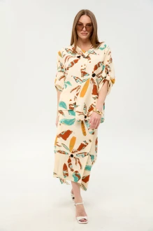 Юбочный костюм NikVa н975 двойка -5 бохо мультиколор