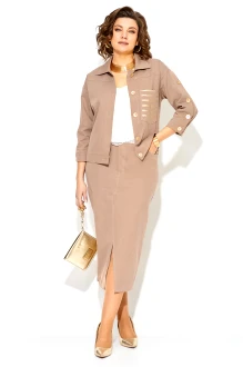Юбочный костюм LILIANA М1405 н мокко