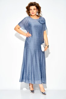 Вечернее платье LILIANA М1524 серо-голубое