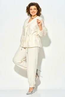 Брючный костюм LILIANA М1535 тройка экрю