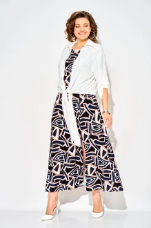 Костюм LILIANA М1530К двойка бежево-черный