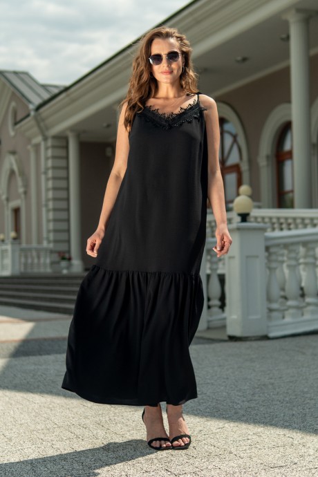 Платье Ликвидация ANDINA 805 черный размер 54 #5