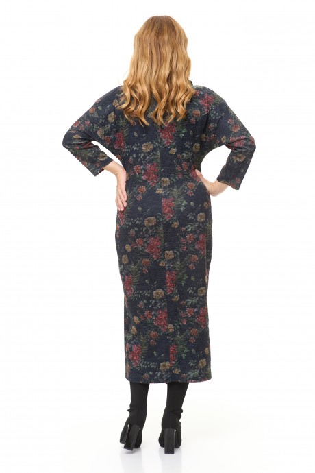 Платье Ликвидация Michel Chic 2145 графит,цветы размер 58 #5