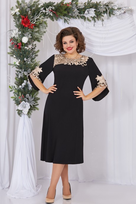 Вечернее платье Ликвидация Mira Fashion 5494 черный размер 56 #1