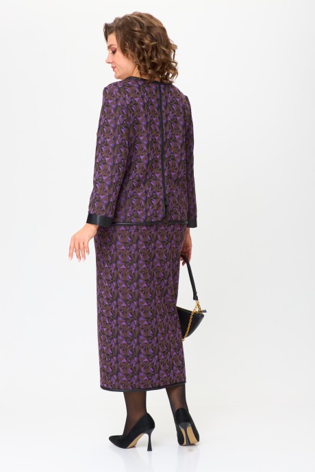 Костюм/комплект Ликвидация Michel Chic 1394 двойка шоколад, фиолет размер 52 #8