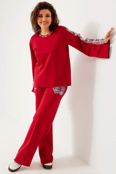 Костюм/комплект Ликвидация BegiModa 3087 алый размер 60 #4