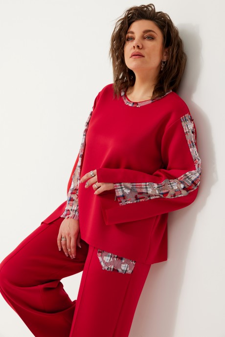 Костюм/комплект Ликвидация BegiModa 3087 алый размер 60 #5
