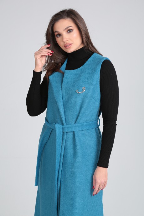 Утепленная жилетка Ликвидация Michel Chic 357 голубой размер 54 #6