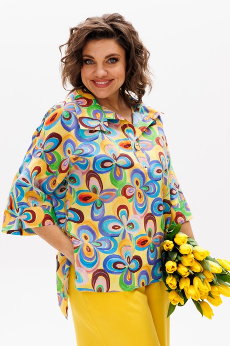 Костюм/комплект Ликвидация Michel Chic 1411 двойка мультиколор, охра размер 64 #4