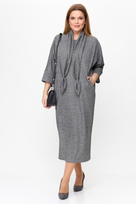 Платье Ликвидация Michel Chic 2157 графит, блеск размер 66 #2