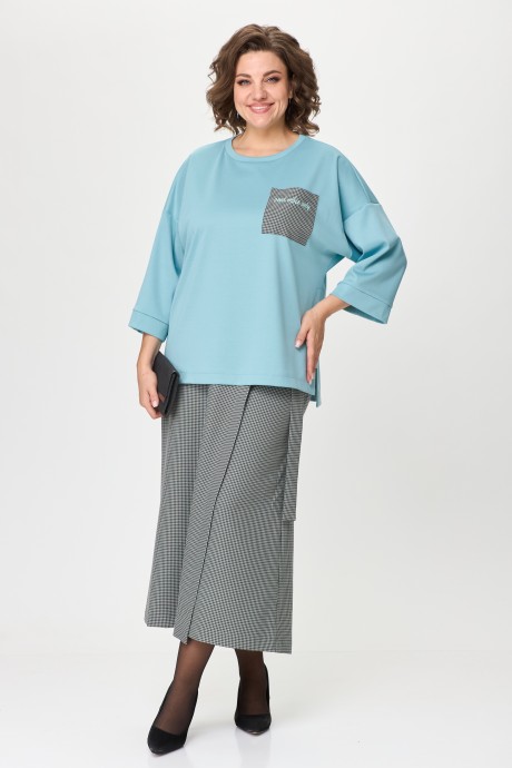 Костюм/комплект Ликвидация Michel Chic 1362 /1 голубой,клетка размер 56 #1